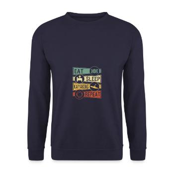 Kayak - Unisex Sweatshirt - navy - Front - Alina (178cm) & Michal (187cm)