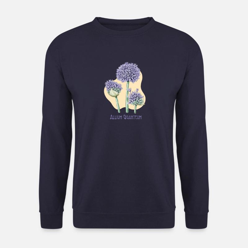 Knoblauch riesige botanische Zeichnung - Unisex Pullover - Navy