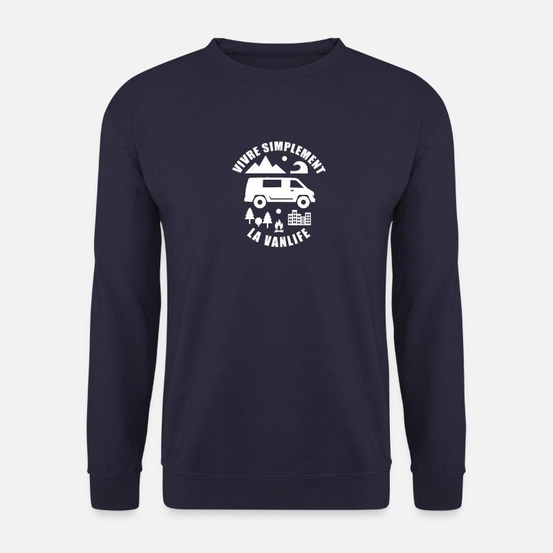 Vivre simplement la van life - Sweat-shirt Unisexe - marine