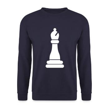 Schachfigur symbol - Unisex Pullover - Navy - Vorne - Alina (178cm) & Michal (187cm)