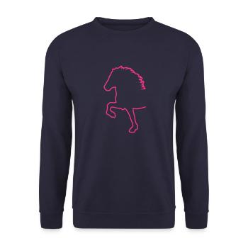 Tölter Outline - Unisex Pullover - Navy - Vorne - Alina (178cm) & Michal (187cm)