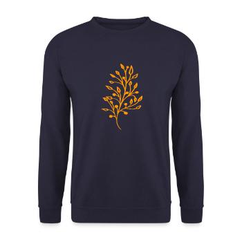 Yellow Flora - Unisex Sweatshirt - navy - Front - Alina (178cm) & Michal (187cm)