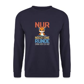 Retro Gaming Fuchs - Computerspiele Videospiele - Unisex Pullover - Navy - Vorne - Alina (178cm) & Michal (187cm)