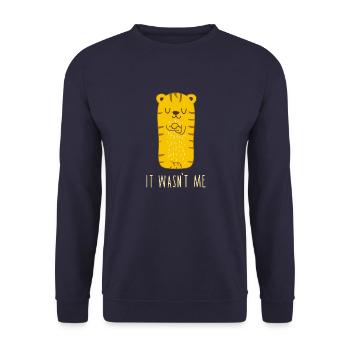 It wasn't me- Tiger (b) - Unisex Sweatshirt - navy - Front - Alina (178cm) & Michal (187cm)