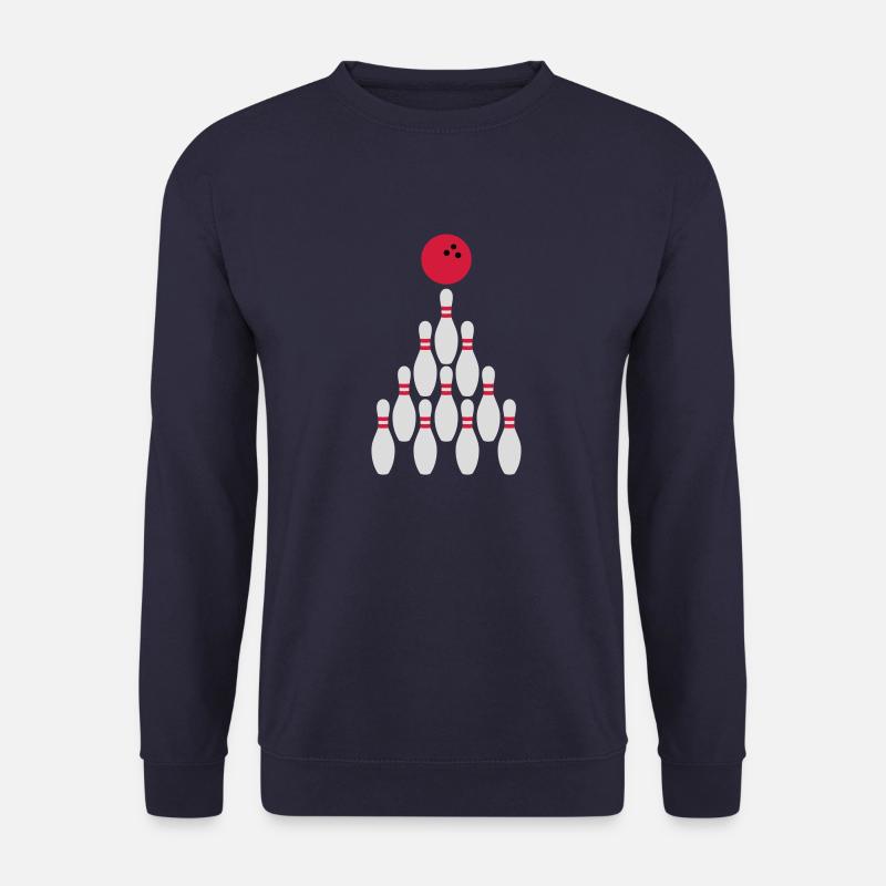 Bowling Kegeln Conception de boules - Sweat-shirt Unisexe - marine
