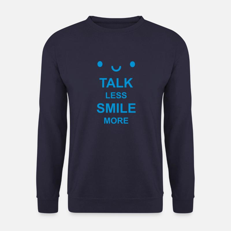 talk less smile more - Unisex Pullover - Navy