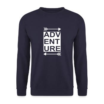 Adventure Travel Hiking Mountain - Unisex Pullover - Navy - Vorne - Alina (178cm) & Michal (187cm)