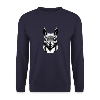 Squirrel - Unisex Sweatshirt - navy - Front - Alina (178cm) & Michal (187cm)