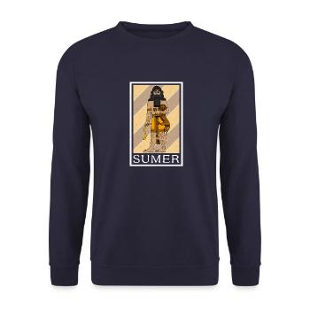 Geschichte Iran Osten Lehrer Sumer Antike - Unisex Pullover - Navy - Vorne - Alina (178cm) & Michal (187cm)