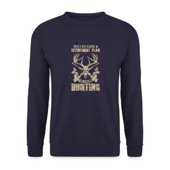 Chasse, gibier, chasse, nature, chasseur, faune animale - Sweat-shirt Unisexe - marine - Devant - Alina (178cm) & Michal (187cm)
