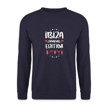 Ibiza Drinking Team - Unisex Sweatshirt - navy - Front - Alina (178cm) & Michal (187cm)