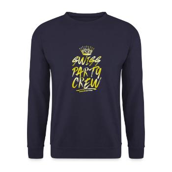 Swiss Party Crew Gold Suisse - Sweat-shirt Unisexe - marine - Devant - Alina (178cm) & Michal (187cm)