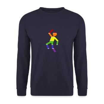 Bonhomme multicolore - Sweat-shirt Unisexe - marine - Devant - Alina (178cm) & Michal (187cm)