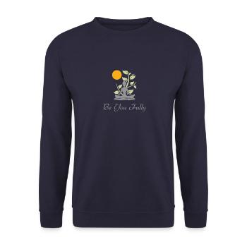 Remember Be You Fully - Unisex Sweatshirt - navy - Front - Alina (178cm) & Michal (187cm)