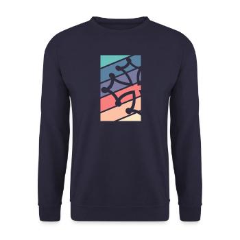 Croix Occitane Couleurs, Fibonacci. - Sweat-shirt Unisexe - marine - Devant - Alina (178cm) & Michal (187cm)