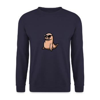 Robbe Cool Tier - Unisex Pullover - Navy - Vorne - Alina (178cm) & Michal (187cm)