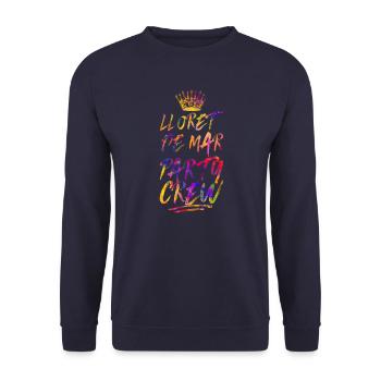 Lloret De Mar Party Crew Bunt - Unisex Pullover - Navy - Vorne - Alina (178cm) & Michal (187cm)
