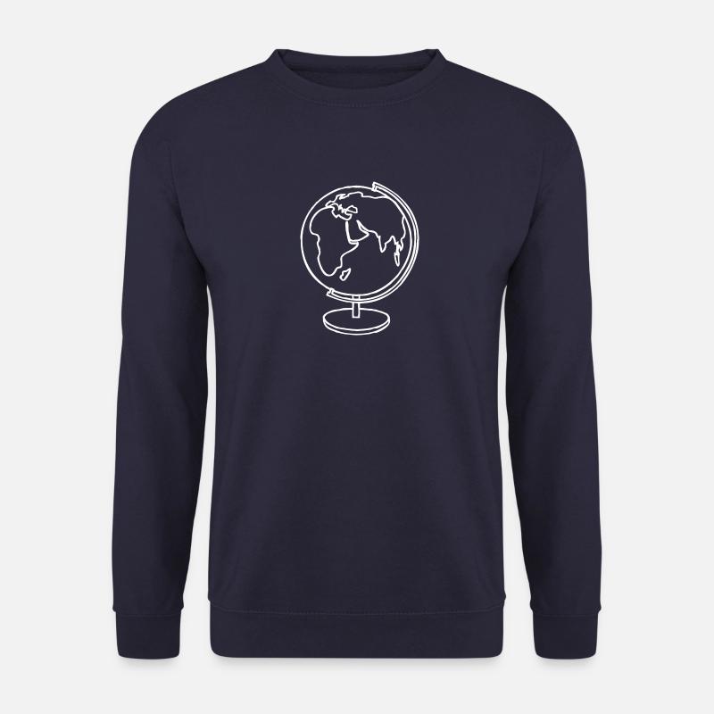 Globus Hand gezeichnet - Unisex Pullover - Navy
