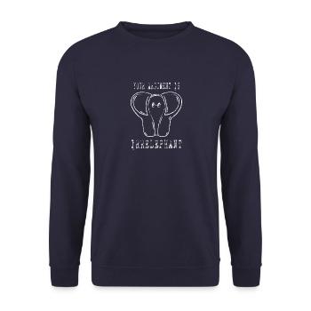 IRRELEPHANT ARGUMENT - Unisex Sweatshirt - navy - Front - Alina (178cm) & Michal (187cm)