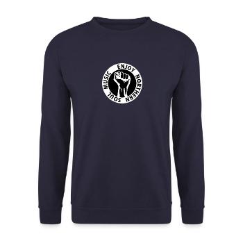 Digital - Enjoy Northern Soul Music - nighter keep - Unisex Pullover - Navy - Vorne - Alina (178cm) & Michal (187cm)
