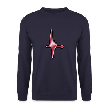 Heartbeat - Sweat-shirt Unisexe - marine - Devant - Alina (178cm) & Michal (187cm)