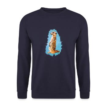 Suricate - Bleu - Sweat-shirt Unisexe - marine - Devant - Alina (178cm) & Michal (187cm)