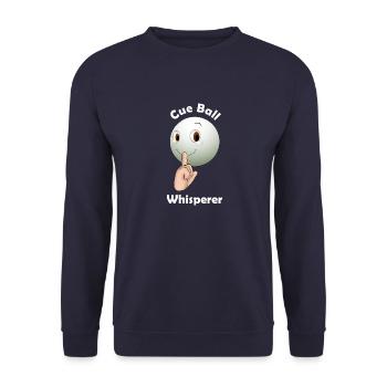 CUE BALL WHISPERER - 8 BALL, 9 BALL POOL & SNOOKER - Unisex Sweatshirt - navy - Front - Alina (178cm) & Michal (187cm)