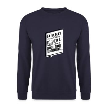 charpentier tshirts americas syndicat charpentier - Sweat-shirt Unisexe - marine - Devant - Alina (178cm) & Michal (187cm)