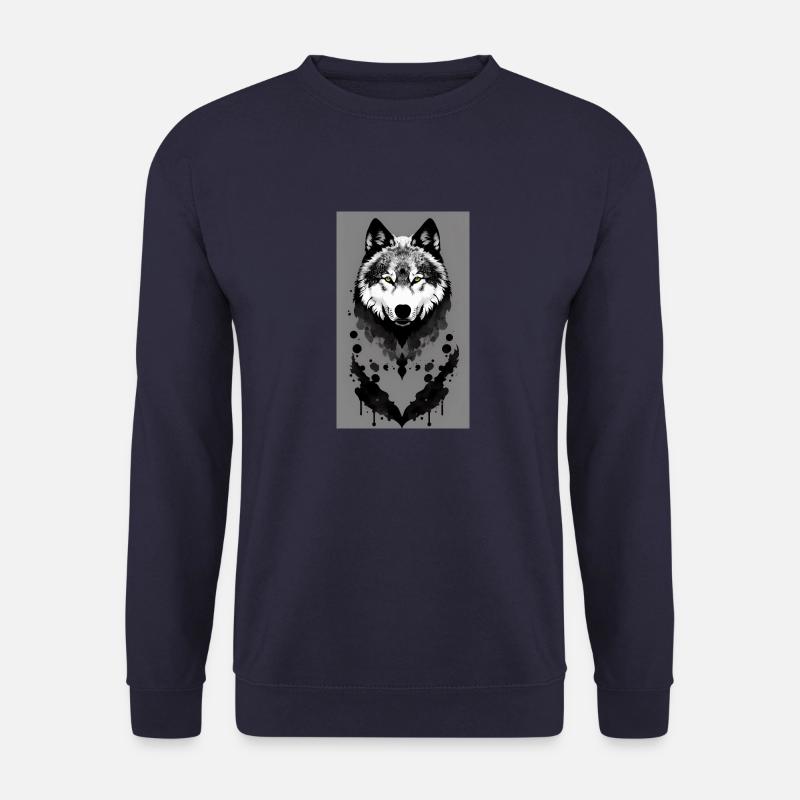Wolf - Unisex Pullover - Navy