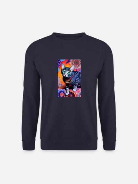 Wunderbare kurzhaarige Hauskatze - Unisex Pullover - Navy