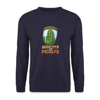 Fruits, jardin, concombres, cornichons, cornichons - Sweat-shirt Unisexe - marine - Devant - Alina (178cm) & Michal (187cm)