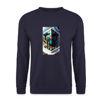 Mystical Forms - Unisex Sweatshirt - navy - Front - Alina (178cm) & Michal (187cm)