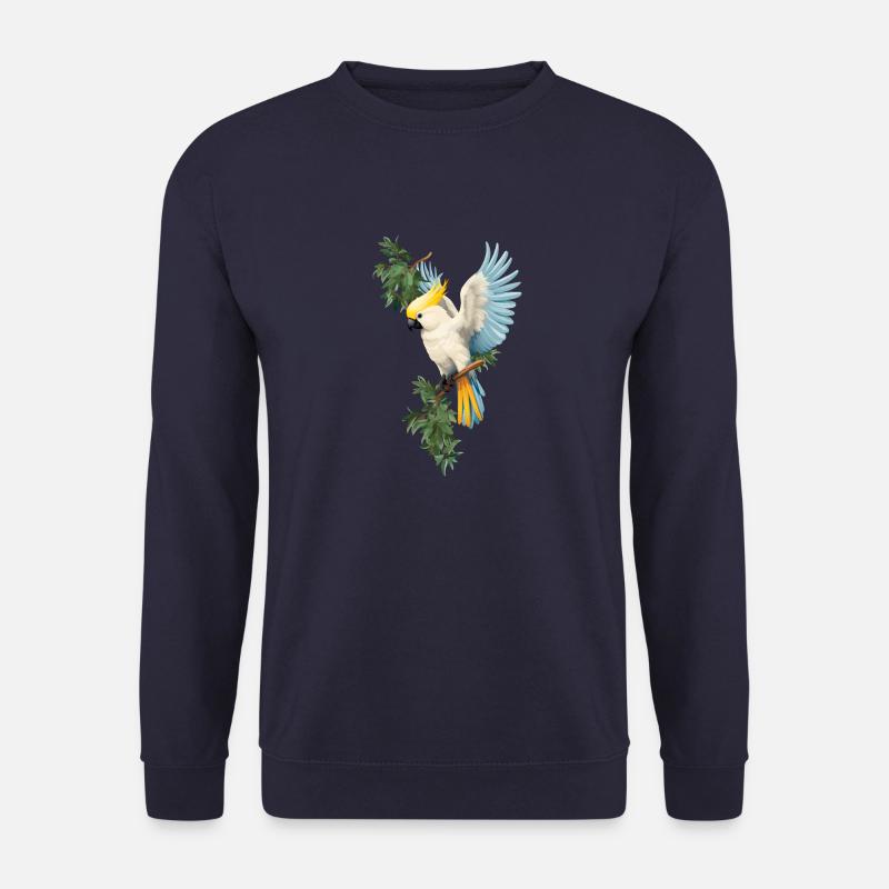 Majestätischer Kakadu: azurblaue Flügel in Brillanz - Unisex Pullover - Navy