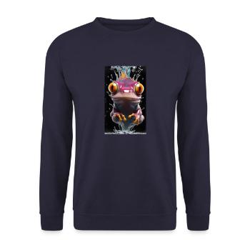 Salamandre #1 - Sweat-shirt Unisexe - marine - Devant - Alina (178cm) & Michal (187cm)