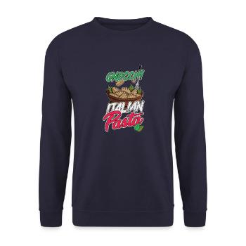 Gnochhi Nudeln Spaghetti Pasta Italien Küche - Unisex Pullover - Navy - Vorne - Alina (178cm) & Michal (187cm)