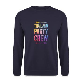 Dicton de l’équipage de la fête en Thaïlande - Sweat-shirt Unisexe - marine - Devant - Alina (178cm) & Michal (187cm)