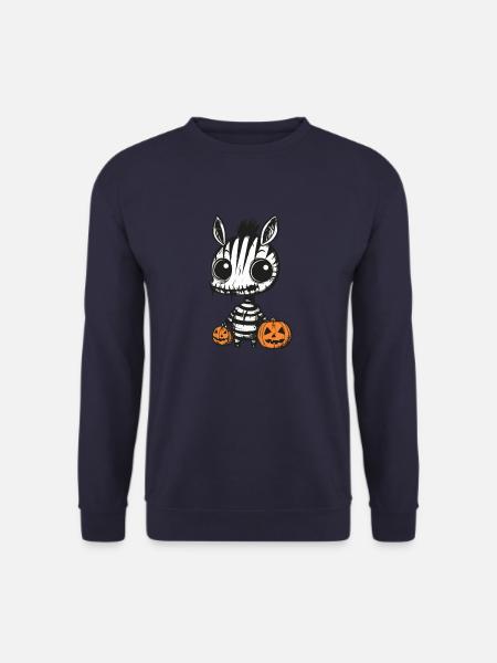 Zebra Halloween Zombie - Unisex Sweatshirt - navy