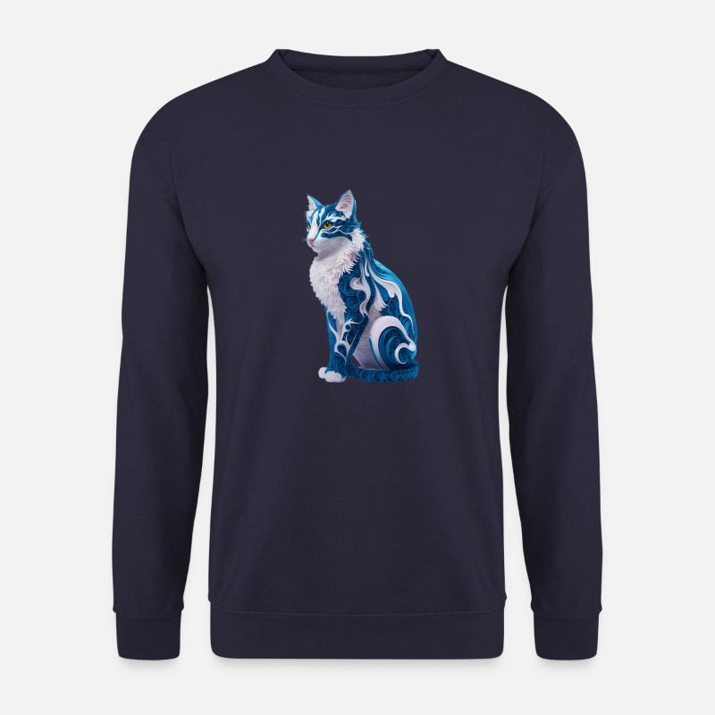 Mystische Spiralkatze - Unisex Pullover - Navy