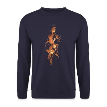 Résumé de femme - TUSCHE - Sweat-shirt Unisexe - marine - Devant - Alina (178cm) & Michal (187cm)