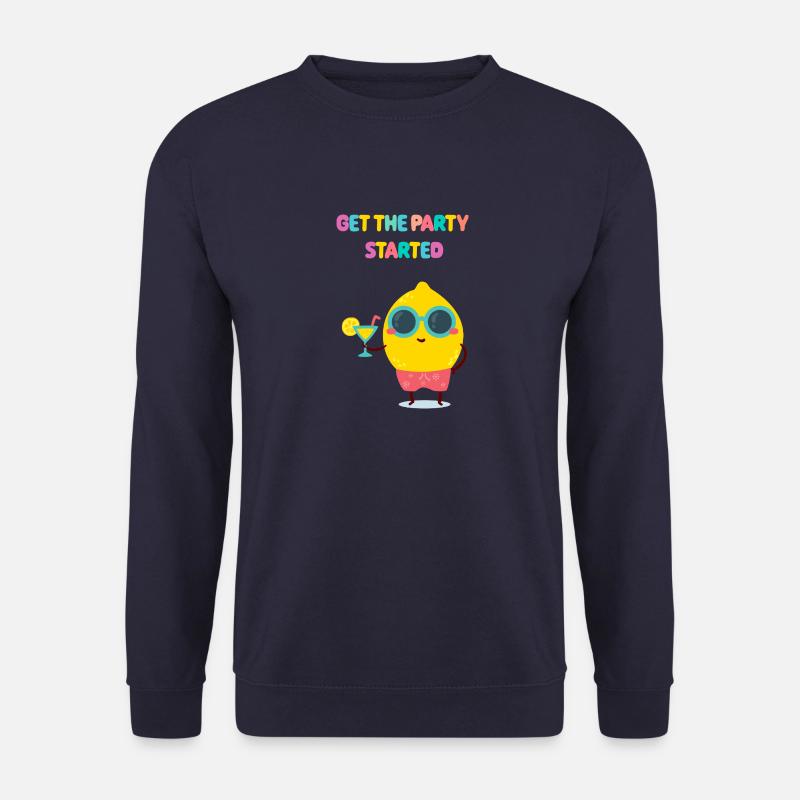 Funny Lemon - Party Zitrone - Geschenkidee - Unisex Pullover - Navy