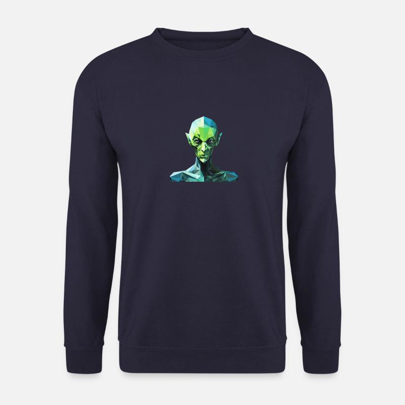 Polygon-style alien - Unisex Sweatshirt - navy