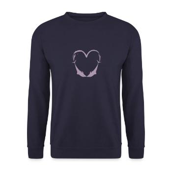 Delfin Design Delfine Liebe - Unisex Pullover - Navy - Vorne - Alina (178cm) & Michal (187cm)