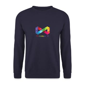 Trisomie 21 - Unisex Pullover - Navy - Vorne - Alina (178cm) & Michal (187cm)