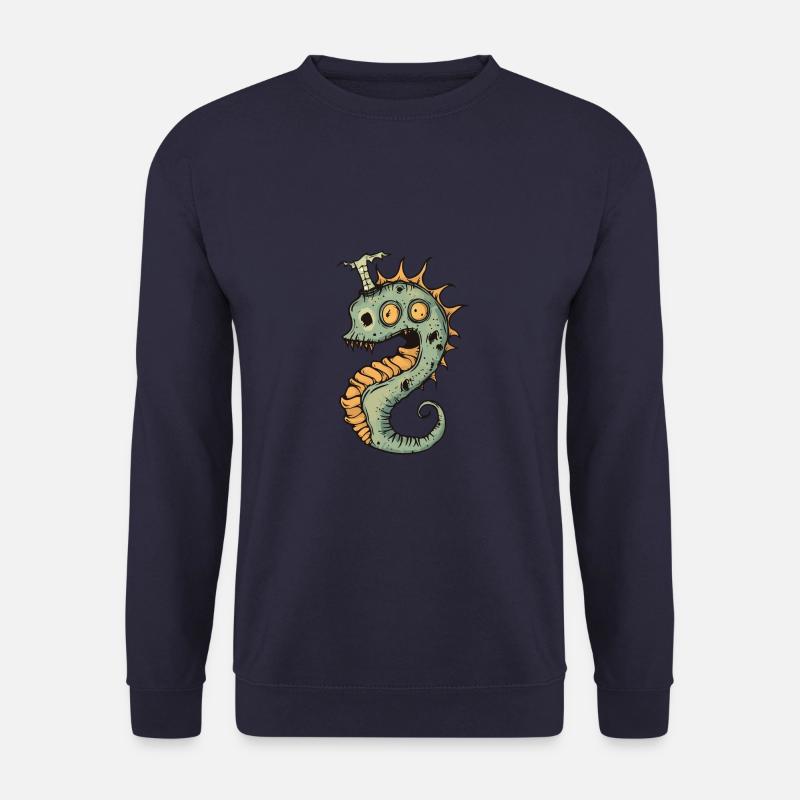 Seepferd Halloween Lustig Zombie - Unisex Pullover - Navy