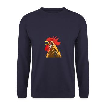 Hahn - Unisex Pullover - Navy - Vorne - Alina (178cm) & Michal (187cm)