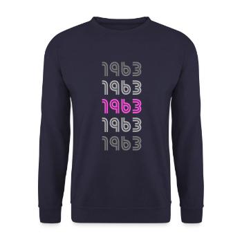 Year 1963 - Unisex Sweatshirt - navy - Front - Alina (178cm) & Michal (187cm)