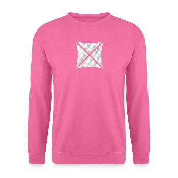 Conception polygonale abstraite blanche - Sweat-shirt Unisexe - rose - Devant