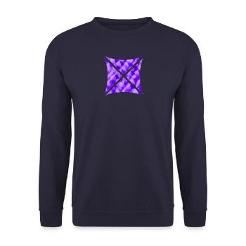 Abstrait polygone design violet - Sweat-shirt Unisexe - marine - Devant - Alina (178cm) & Michal (187cm)