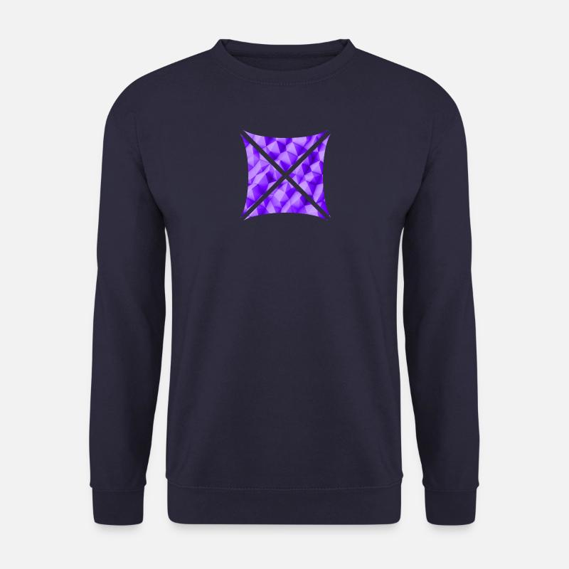 Abstrait polygone design violet - Sweat-shirt Unisexe - marine