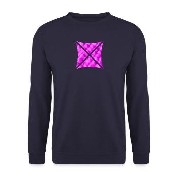 Conception de polygone abstrait rose - Sweat-shirt Unisexe - marine - Devant - Alina (178cm) & Michal (187cm)